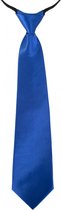 Blauwe Carnaval verkleed stropdas 40 cm verkleedaccessoire