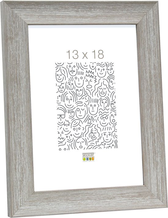 Deknudt Frames fotolijst S43WF3 - beige - houtstructuur - foto 13x18