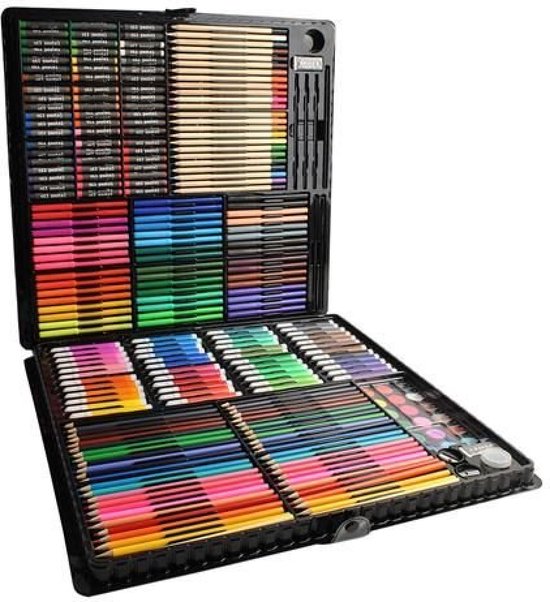 Ensemble de feutres et crayons de couleur 65 pcs