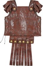 Widmann - Strijder (Oudheid) Kostuum - Lederlook Schild Romein / Griek Centurio Man - Bruin - One Size - Carnavalskleding - Verkleedkleding