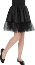 Widmann - Rock & Roll Kostuum - Zwarte Rock And Roll Petticoat Meisje - Zwart - One Size - Carnavalskleding - Verkleedkleding