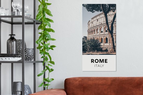 Peinture sur Toile Rome - Italie - Colisée - 40x80 cm - Décoration murale