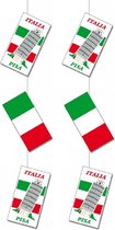 Set van 2x stuks hangslinger decoratie thema Italie 100 cm van karton - Feestartikelen/versieringen