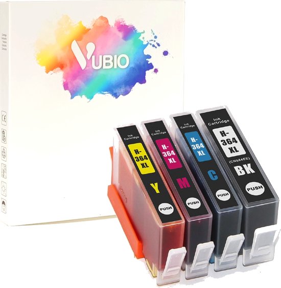 Bende biografie gebaar VUBIO 364XL Cartridges Geschikt Voor HP Printer - 4 Inktpatronen | bol.com