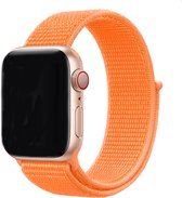 UrbanGoods - Horlogebandje - Geweven sportbandje - Oranje - Geschikt voor Apple Watch - Nylon - 38 mm 40 mm 41 mm