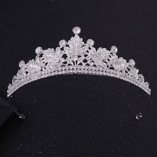 PIQIUQIU Tiara, kroon met kristallen, diadeem met strass, kam voor wedstrijden, bruiloft, prinses, feest, verjaardag, Strass