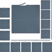 Relaxdays 40x tapis de protection fitness - 60 x 60 cm - tapis de sol sportif - tapis de sous-couche - gris