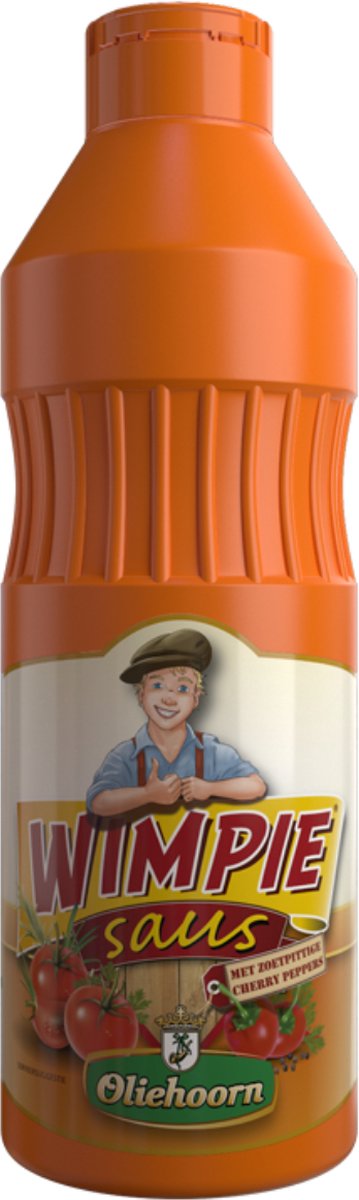Oliehoorn Wimpiesaus - zoete en pittige saus met cherry peppers - 900ml