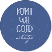 Muismat - Mousepad - Rond - Beterschap - Quote - Liefde - 40x40 cm - Ronde muismat