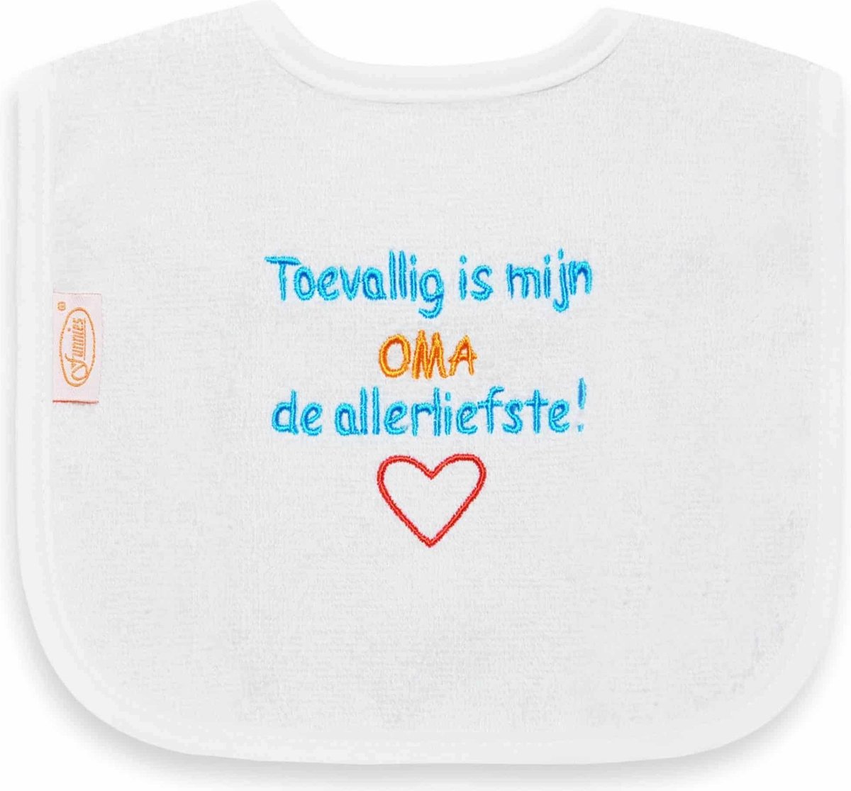 Goedkoopste Funnies geborduurd tekst slabbetje Toevallig is mijn oma de allerliefste