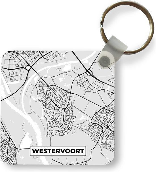 Sleutelhanger - Uitdeelcadeautjes - Plattegrond - Westervoort - Kaart - Stadskaart - Plastic