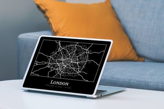 Autocollant pour ordinateur portable - 13,3 pouces - Carte - Plan de la ville - Londres - Carte - 31x22,5 cm - Autocollants pour ordinateur portable - Skin pour ordinateur portable - Housse