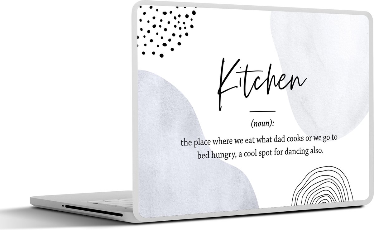 Laptop sticker - 11.6 inch - Spreuken - Kitchen - Papa - Quotes - Keuken definitie - 30x21cm - Laptopstickers - Laptop skin - Cover