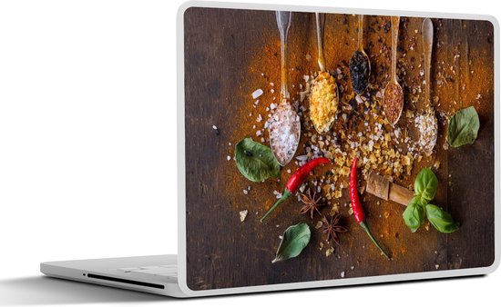 Laptop sticker - 15.6 inch - Lepels - Kruiden - Chilipeper - Specerijen