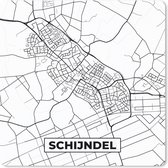 Muismat Klein - Schijndel - Plattegrond - Kaart - Stadskaart - 20x20 cm