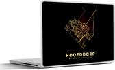 Laptop sticker - 14 inch - Hoofddorp - Stadskaart - Kaart - Plattegrond - 32x5x23x5cm - Laptopstickers - Laptop skin - Cover