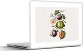 Sticker pour ordinateur portable - 13,3 pouces - Fruit - Vintage - Pêche - 31x22,5cm - Autocollants pour ordinateur portable - Skin pour ordinateur portable - Housse