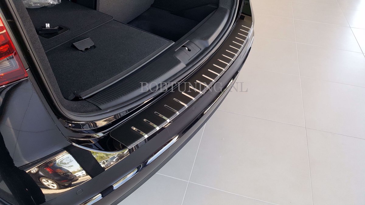 Bumperbeschermer RVS profiel carbon look VW Golf Sportsvan 2014-
