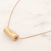 Necklace Fortune Tube - Goldplated Ketting - Wenskoker- Ketting met betekenis