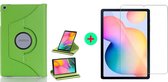 Samsung Galaxy Tab S6 lite 2022 Cover Green Rotatable Case Cover Tablet Case - Samsung Tab s6 lite 2022 Cover 360 Degree Rotatable Bookcase