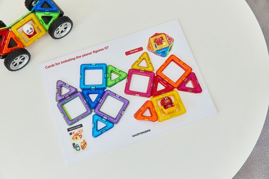 Magformers Wow Plus Set - Magnetisch Bouwspeelgoed - 18-delig - Bouwkaarten Auto's - Montessori Speelgoed - 3-7 jaar