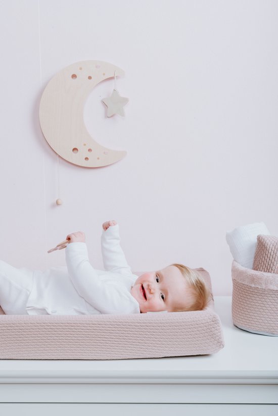 Baby's Only Houten wandlamp babykamer & kinderkamer - Maan - Wonder - Bruin - FSC-keurmerk - Duurzame ledverlichting - 25.000 branduren - Eenvoudig aan de muur te bevestigen