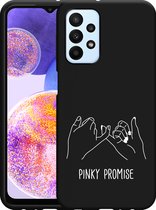 Hoesje Zwart Geschikt voor Samsung Galaxy A23 Pinky Promise