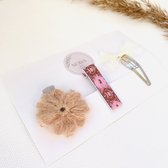 Haarspeld en haarclips (5 cm) set 18 voor in het haar van een meisje - haarklem - babyshower - glitter - voor bij baby kleding meisje - baby cadeau - kraamcadeau - kraammand - haar