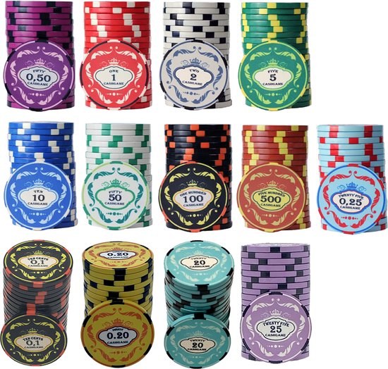 Thumbnail van een extra afbeelding van het spel Poker Merchant - Pokerset Ceramics Cashgame The Crown 300