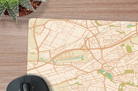 Muismat 30x30 cm - Mousepad Böblingen - Plattegrond - Vintage - Kaart - Stadskaart - Muismatten - Stadskaart