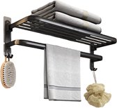 Nolad® Towel Rack 59CM - Porte-serviettes - Porte-serviettes - Zwart
