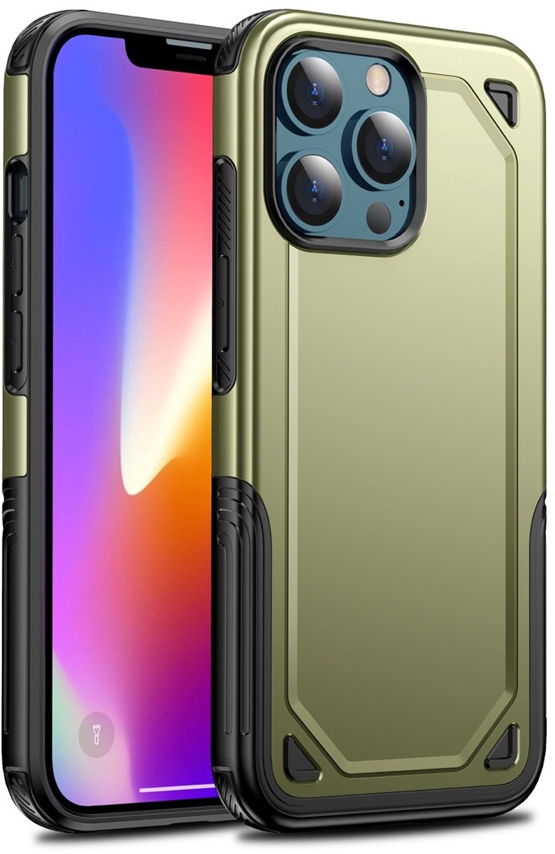 Extra Beschermend Hoesje geschikt voor iPhone 13 Pro Max - groen