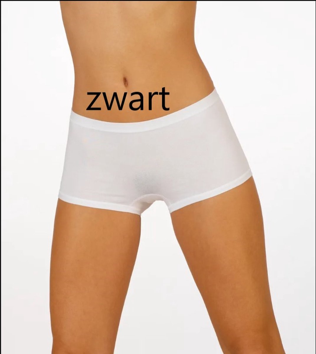 Set van 2 stuks Katoenen mix boxer voor dames, ZWART comfortabele lingerie maat S/M
