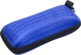 Fako Bijoux® - Brillenkoker - Hard Case - Met Clip - Honingraad - Blauw