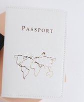 Premium Lederen Paspoorthoes - Paspoorthouder - Paspoort Protector - Wit