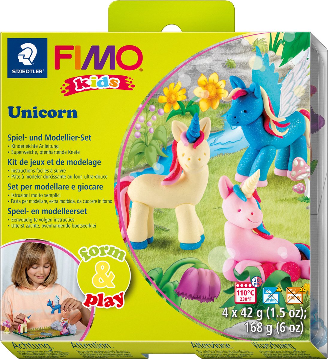 FIMO kids 8034 - ovenhardende boetseerklei - Form&Play set "Eenhoorn" — afbeelding 2