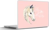 Laptop sticker - 13.3 inch - Quotes - Spreuken - Life is better with a horse - Paarden - 31x22,5cm - Laptopstickers - Laptop skin - Cover