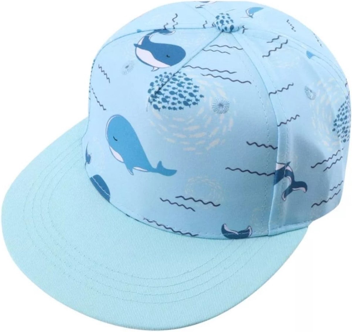Blauw kinderen pet jongens -3-8 jaar zonnebescherming | Summer kids hat | Zonnehoed Petje kind - verstelbaar baseball cap- vakantie| strand| dagje uit