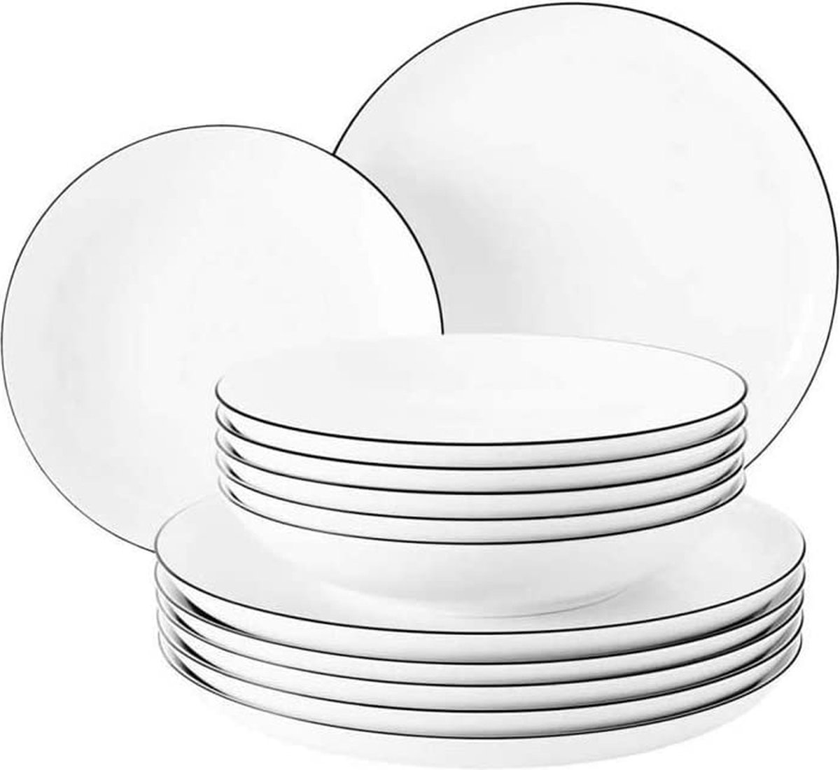 Luxe Servies - serviesset 5 personen- dinnerset - borden, schalen, mokken set - duurzaam - premium kwaliteit