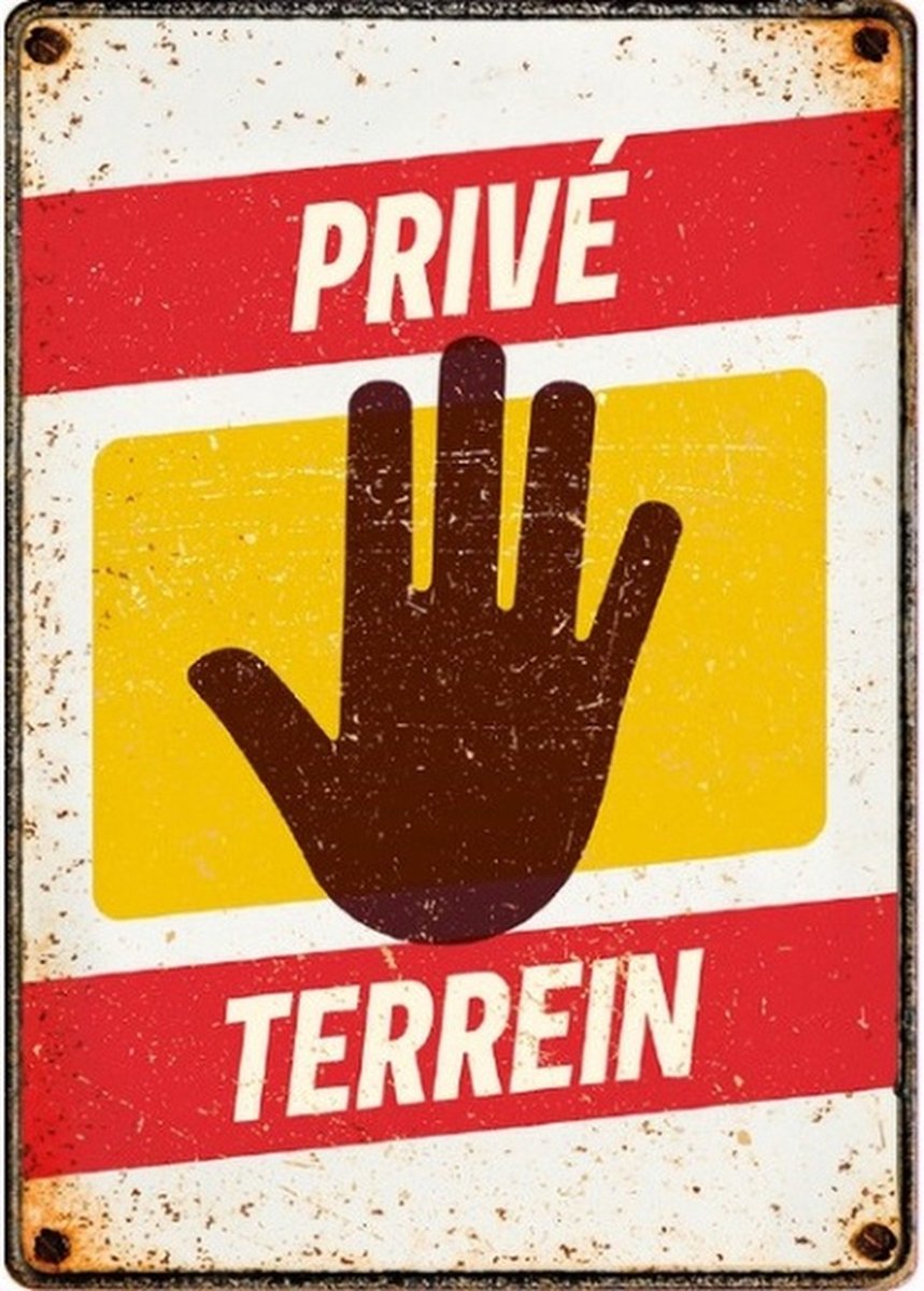Plenty gifts waakbord blik prive terrein