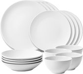 Luxe Servies - serviesset  4 personen- dinnerset - borden, schalen, mokken set - duurzaam - premium kwaliteit