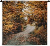 Tapisserie - Tapisserie - Forêt d'automne - Chemin - Feuilles - Rural - 150x150 cm - Tapisserie