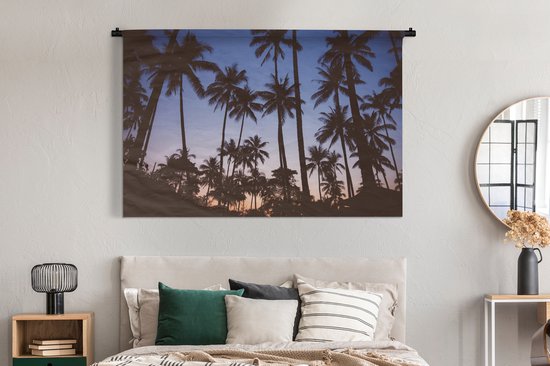 Wandkleed - Wanddoek - Palmboom - Tropisch - Zomer - Lucht - 180x120 cm - Wandtapijt