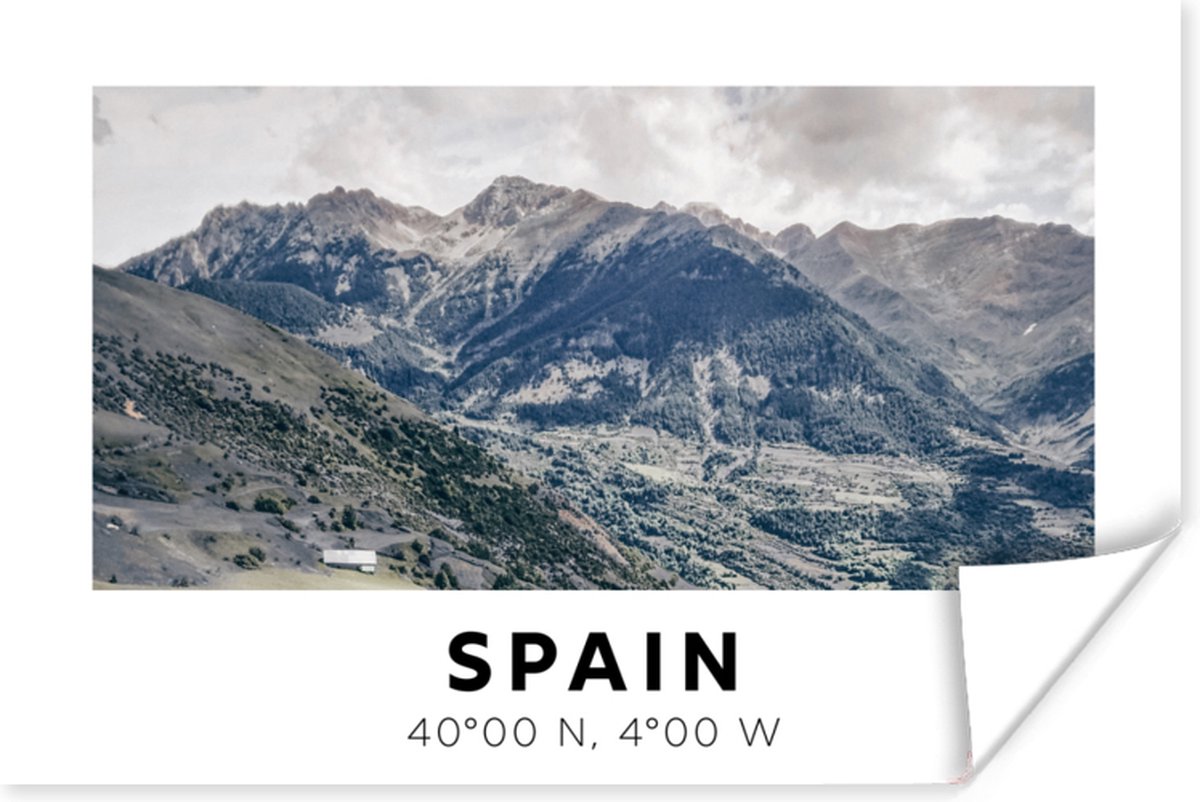 Poster Spanje - Groen - Europa - 60x40 cm