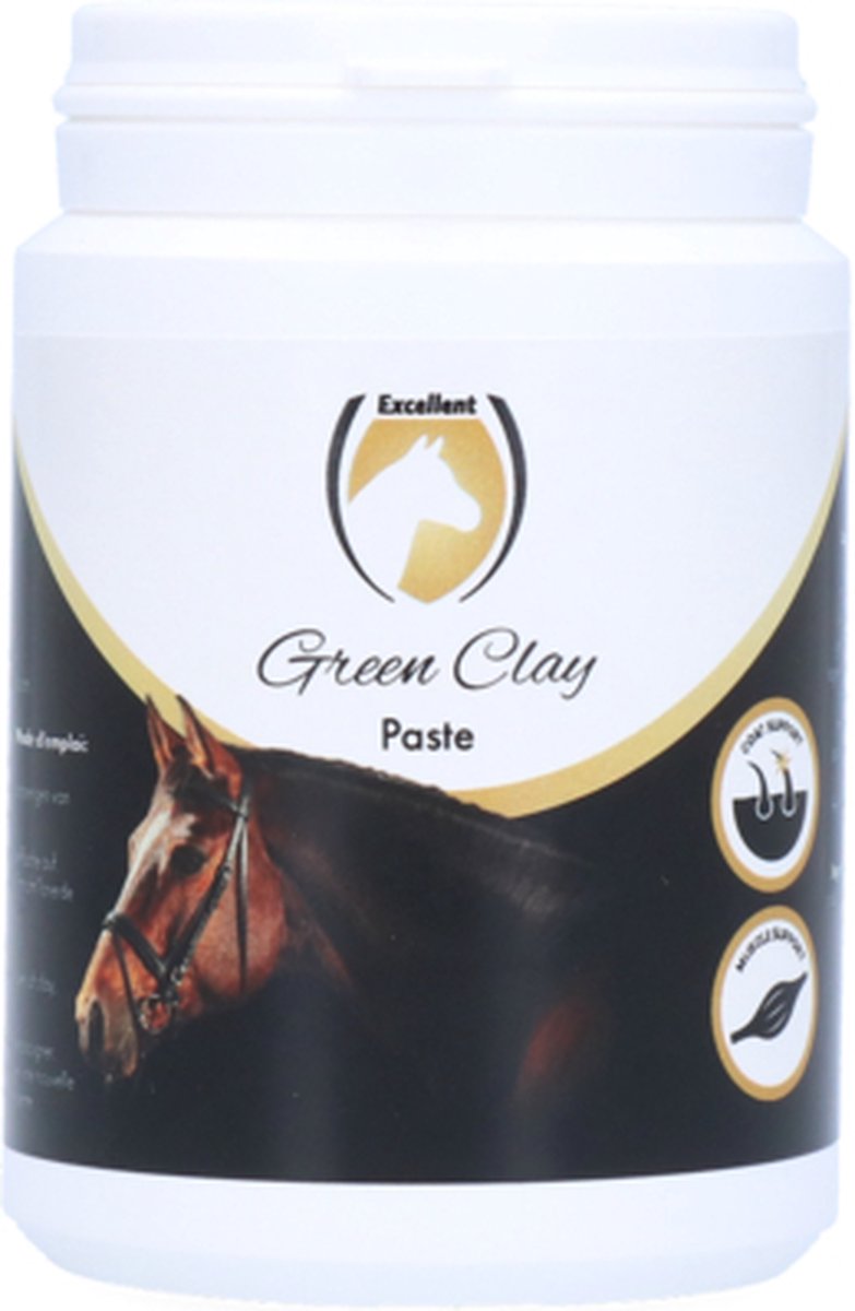 Excellent Groene Klei pasta - Ter ondersteuning van het herstellend vermogen van de huid - Geschikt voor paarden - 500 Gram - Holland Animal Care