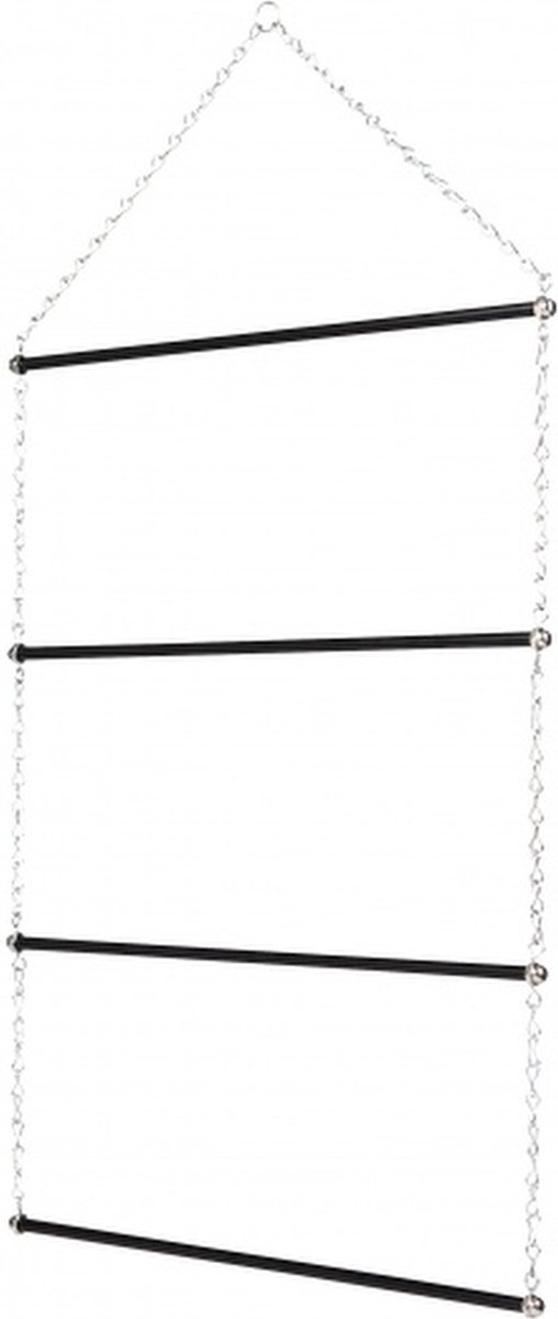 dekenrek staal 60 cm zilver 4-delig