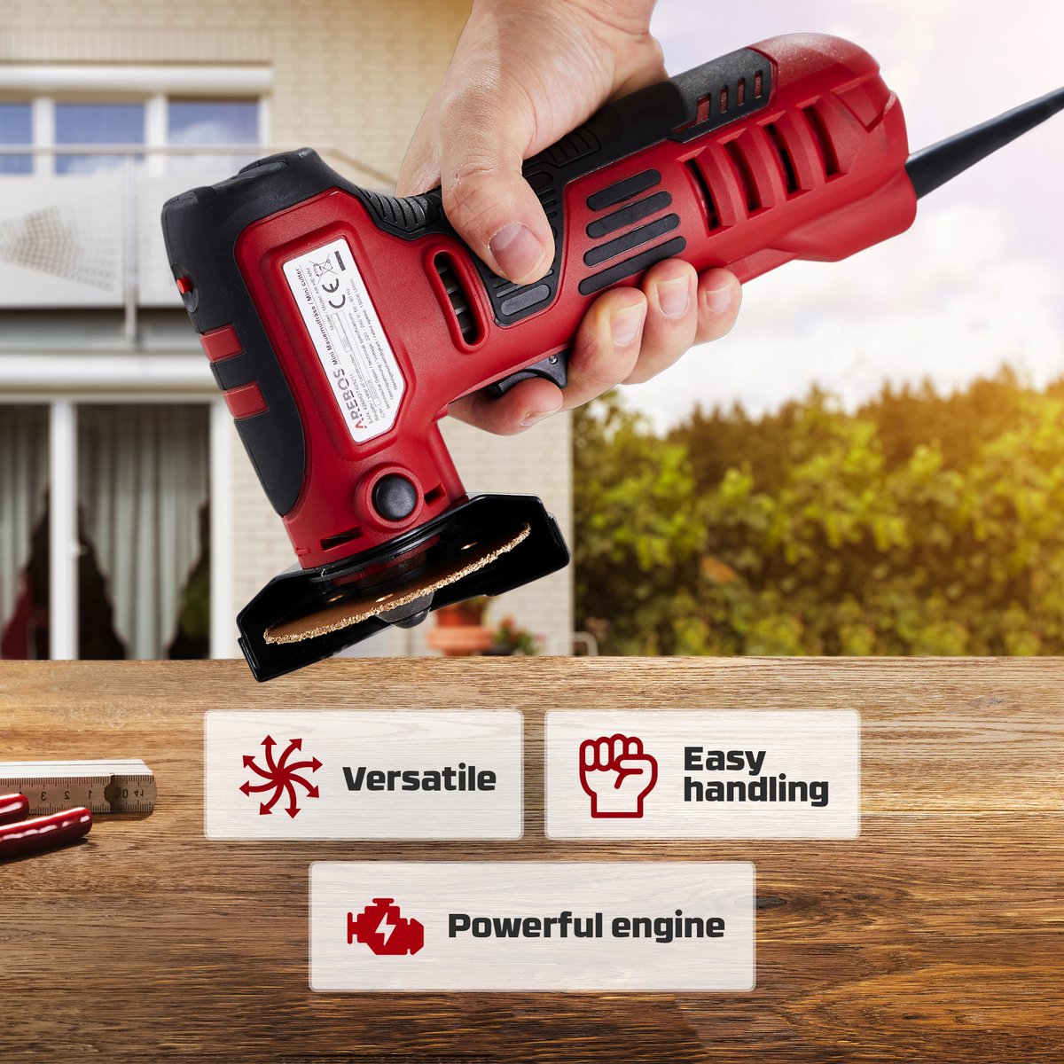 Hancaner Mini-accu-haakse slijper, 12 V, 19500 rpm, Flex-accu voor het