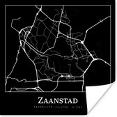 Poster Carte - Carte - Zaanstad - Plan de la ville - 75x75 cm