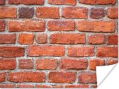 Affiche murale - Brique - Rouge - 80x60 cm