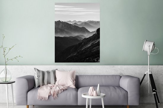 Poster Montagnes - Nature - Brouillard - 90x120 cm